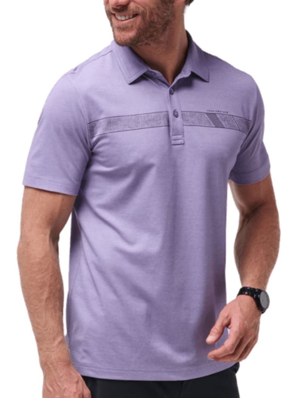 Travis Mathew Ukulele Sunrise Purple  Polo Shirt, Size L
